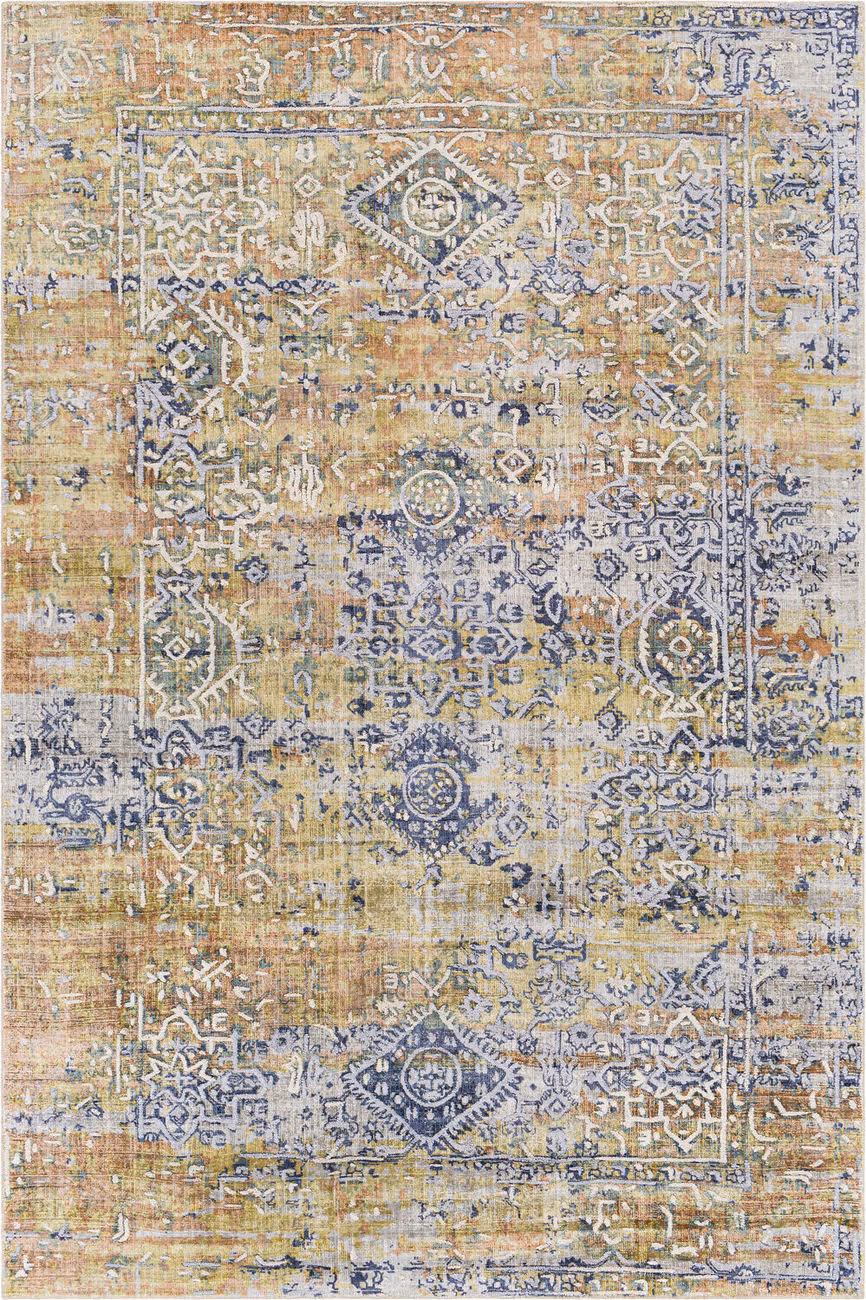 Modern Loom Jordan JOR-2300 Yellow Hand Knotted Silk Rug