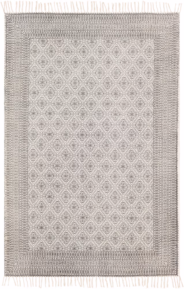Surya Aldhibaldah ALB-2300 Black Patterned Abstract Rug