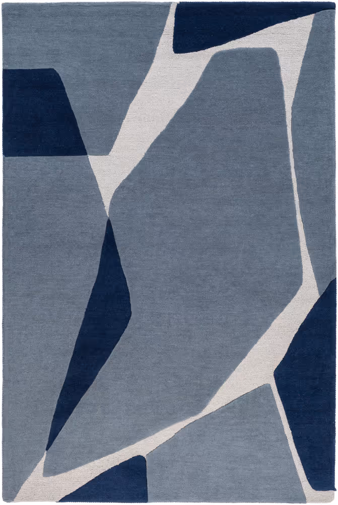 Surya Kennedy KDY-3017 Dark Blue Wool Abstract Rug