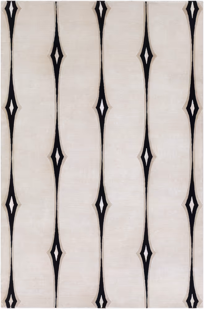 Surya Luminous LMN-3002 Beige Abstract Silk Rug