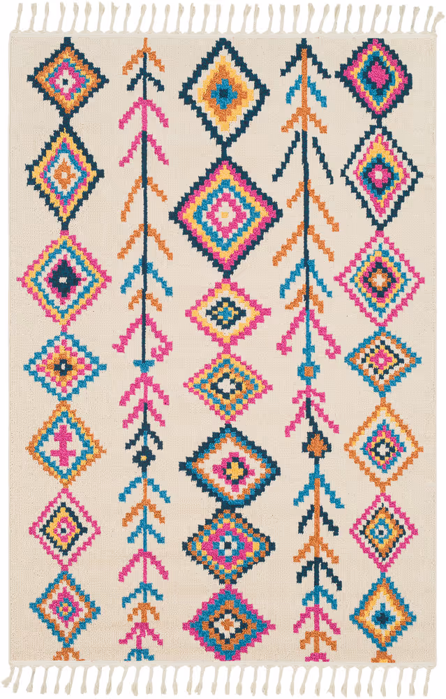 Surya Love LOV-2303 Bright Pink Abstract Synthetic Rug