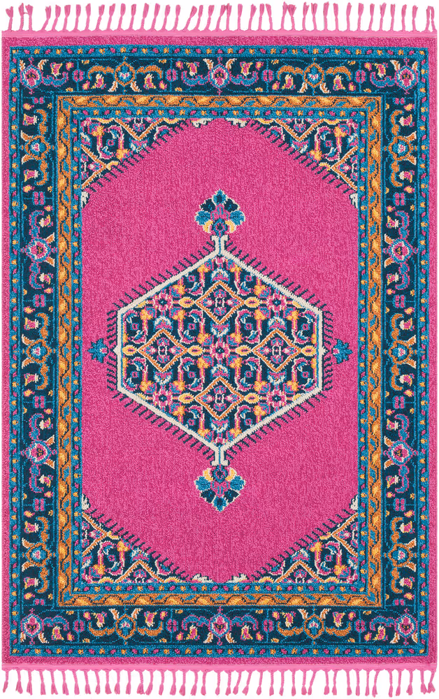Surya Love LOV-2308 Bright Pink Traditional Bordered Rug