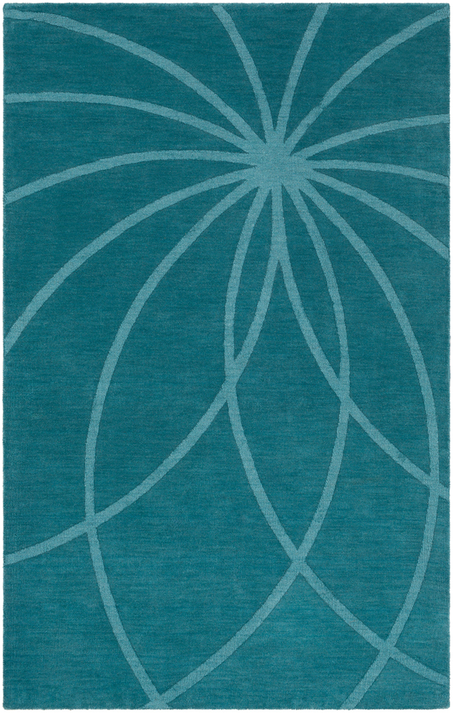Surya Mystique M5461 Teal Abstract Wool Rug from the Modern Rug