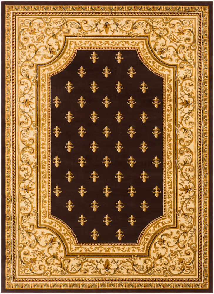 Surya Marash MAH-4605 Dark Brown Bordered Traditional Rug
