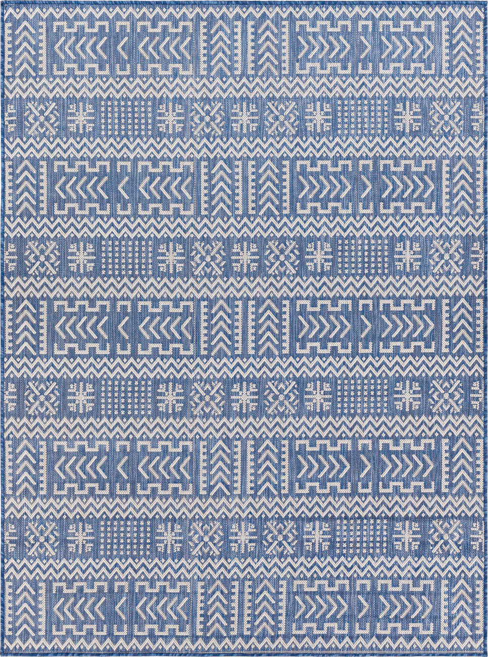 Modern Loom Malibu MBU-2332 Blue Power Loomed Synthetic Rug