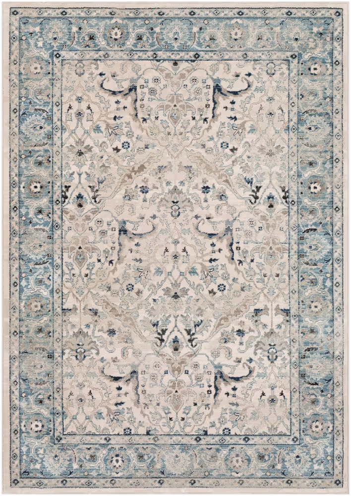 Surya Mesopotamia MEP-2304 Medium Gray Traditional Bordered Rug