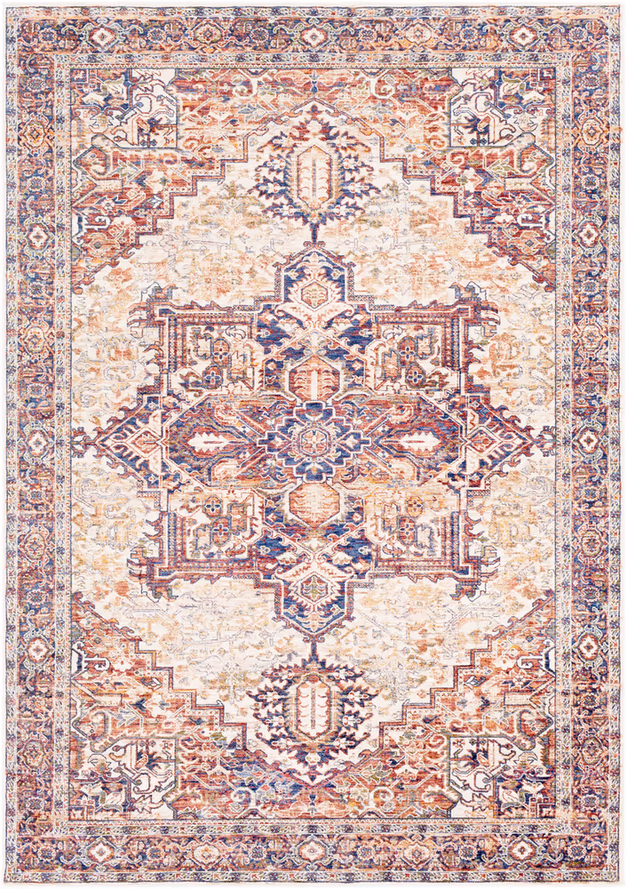 Surya Mahal MHL-2311 Navy Synthetic Bordered Rug