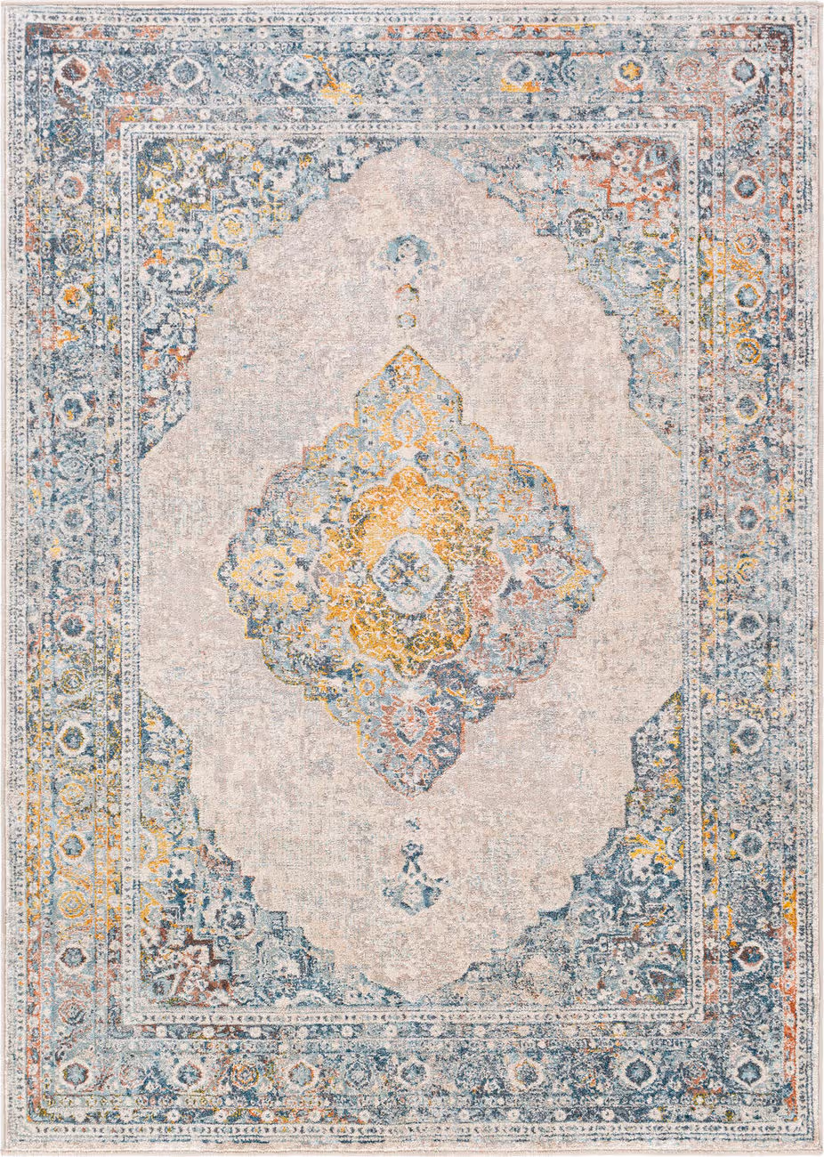 Surya Mediterranean Mie-1001 Multi-Colored Power Loomed Synthetic Rug