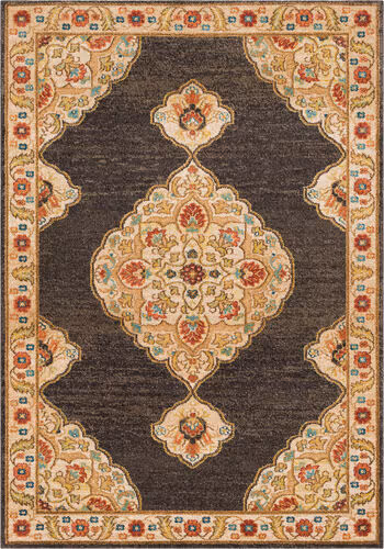 Surya Masala Market MMT-2312 Dark Brown Synthetic Traditional Rug Product Image