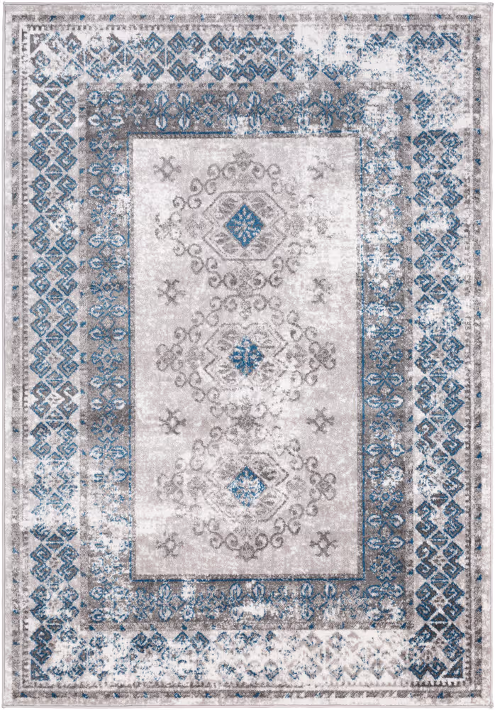 Surya Monte Carlo MNC-2324 Sky Blue Bordered Transitional Rug