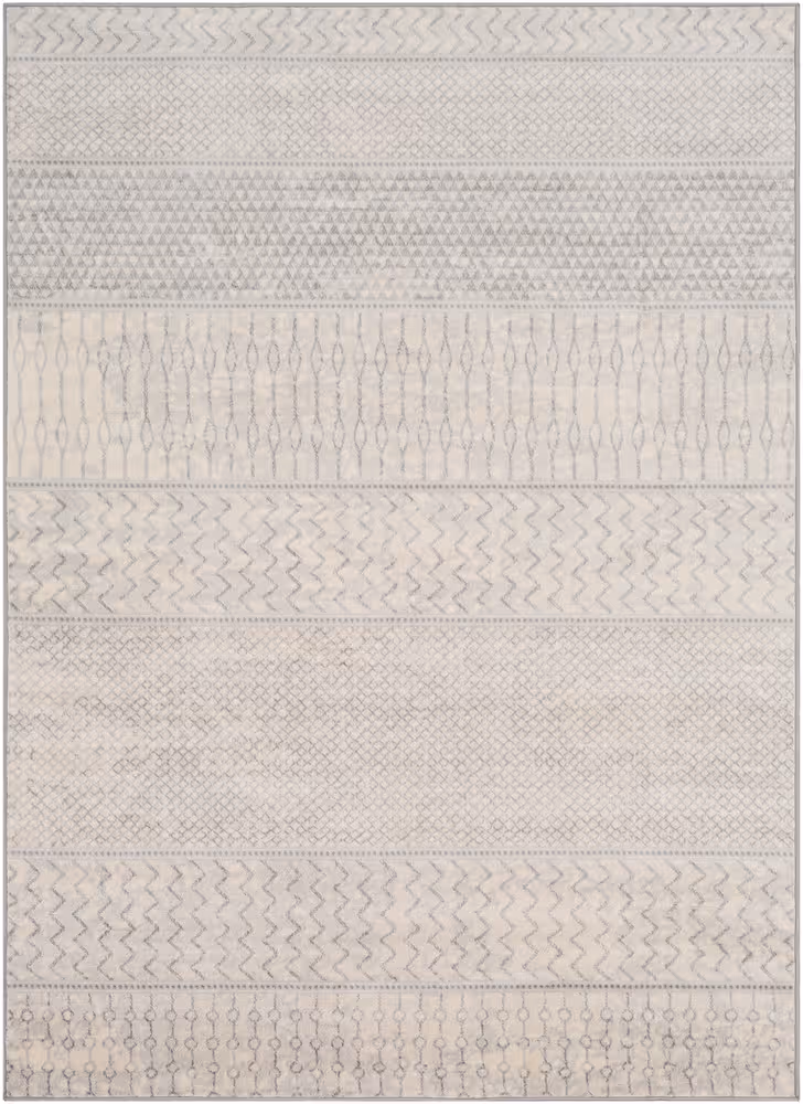 Surya Monaco MOC-2306 Silver Gray Abstract Synthetic Rug