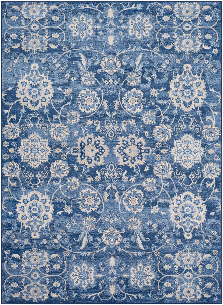 Surya Monaco MOC-2307 Bright Blue Traditional Patterned Rug