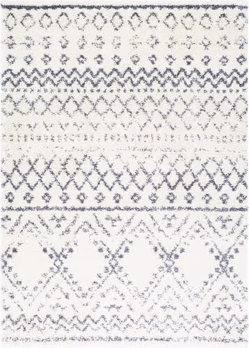 Surya Maroc shag MRS-2301 White Shag Abstract Rug Product Image