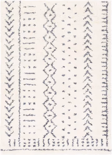 Surya Maroc shag MRS-2302 White Shag Synthetic Rug Product Image