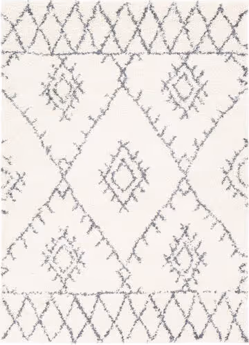 Surya Maroc shag MRS-2303 White Shag Synthetic Rug Product Image