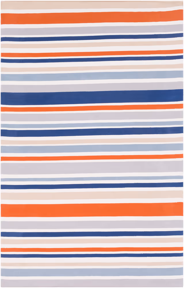 Surya Maritime MTM-1013 Burnt Orange Striped Outdoor Rug