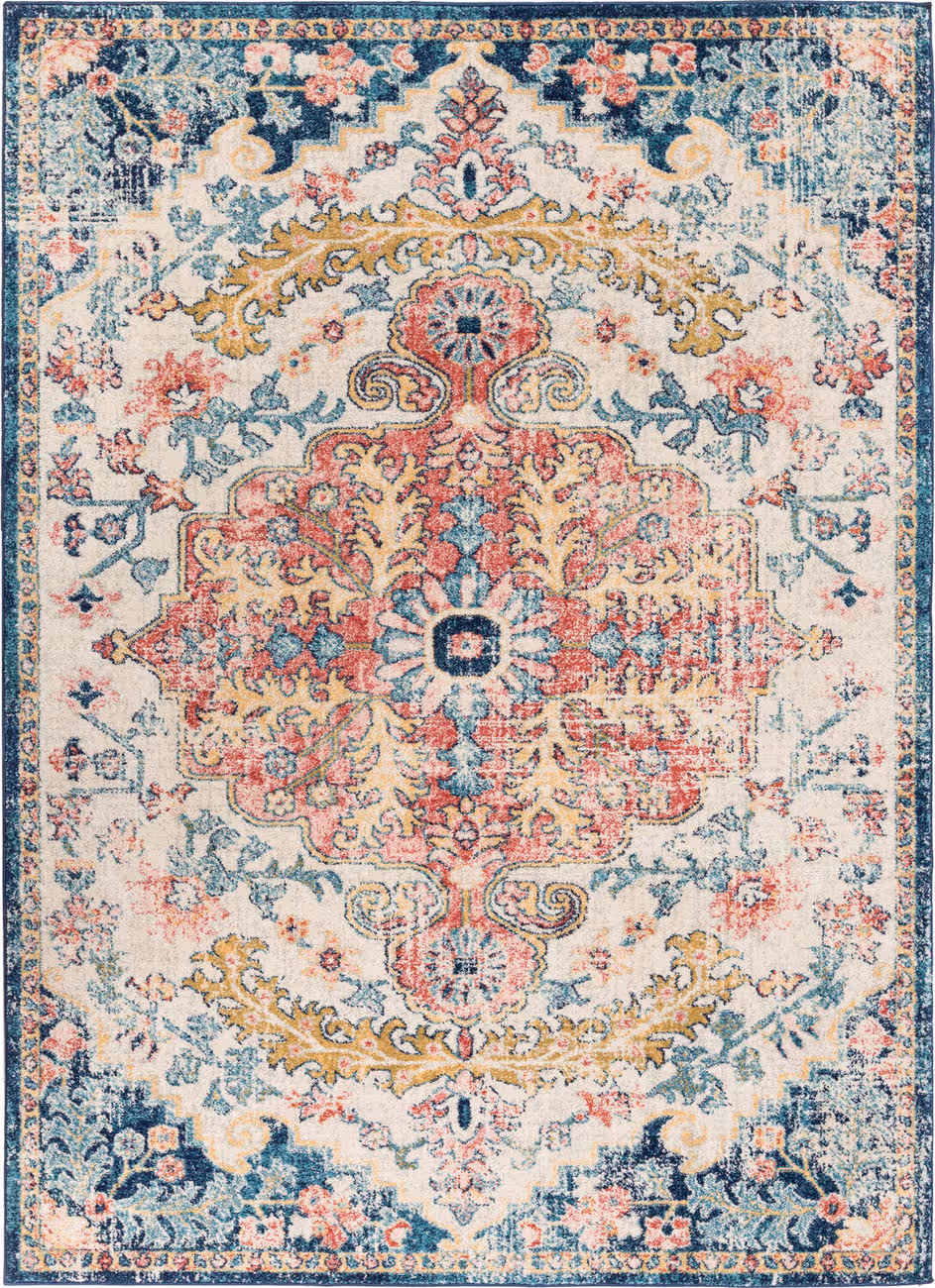 Modern Loom Alisony ALY-2321 Multi-Colored Power Loomed Synthetic Rug