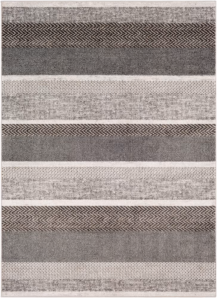 Surya Nepali NPI-2302 Black Striped Synthetic Rug