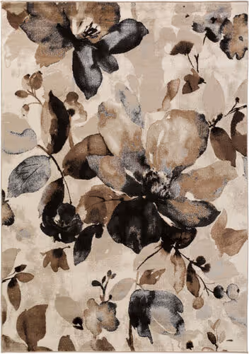 Surya Nova NVA-3012 Tan Floral Synthetic Rug Product Image
