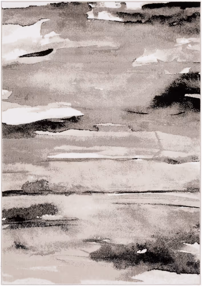 Surya Nova NVA-3034 Light Gray Synthetic Abstract Rug