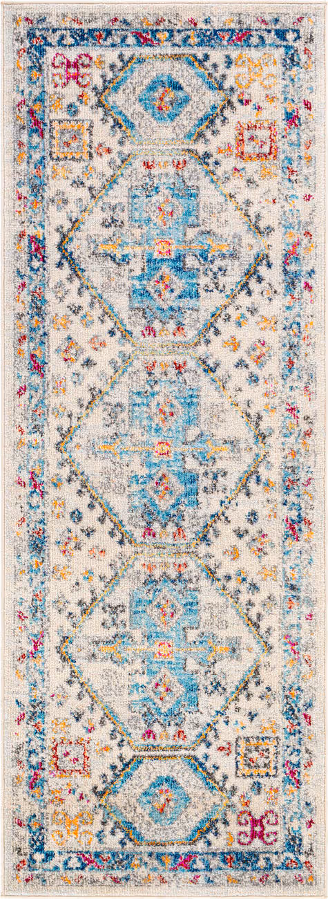 Modern Loom Alkaluropus ALKL-2324 Multi-Colored Power Loomed Synthetic Rug