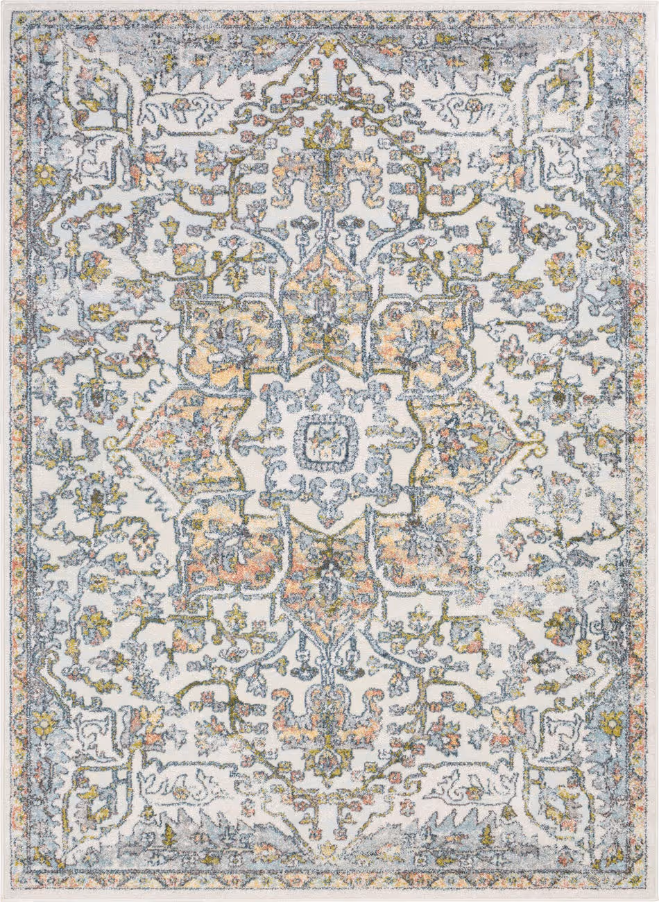 Modern Loom New Mexico NWM-2318 Multi-Colored Power Loomed Synthetic Rug