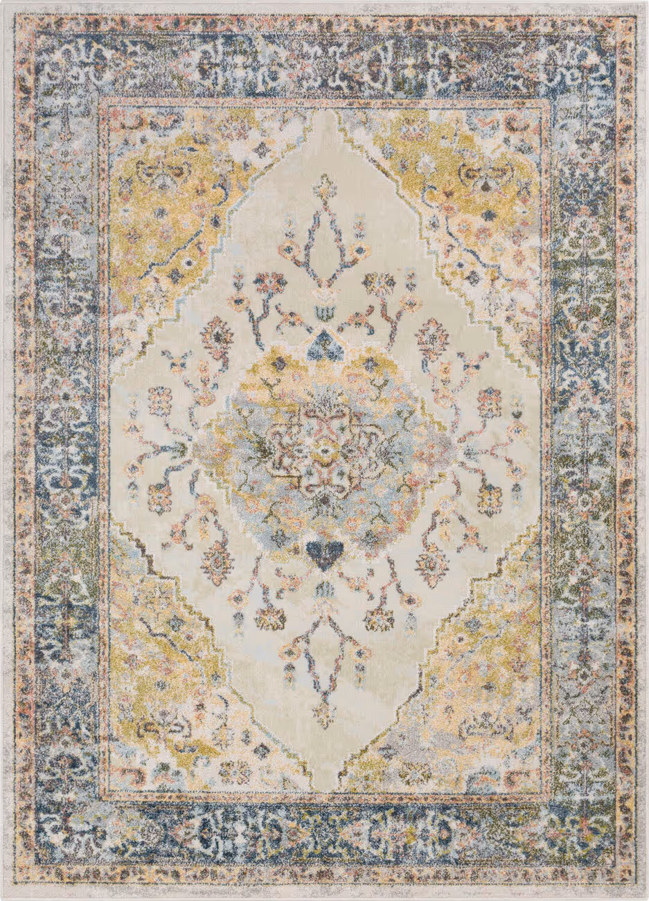 Modern Loom New Mexico NWM-2320 Yellow Power Loomed Synthetic Rug