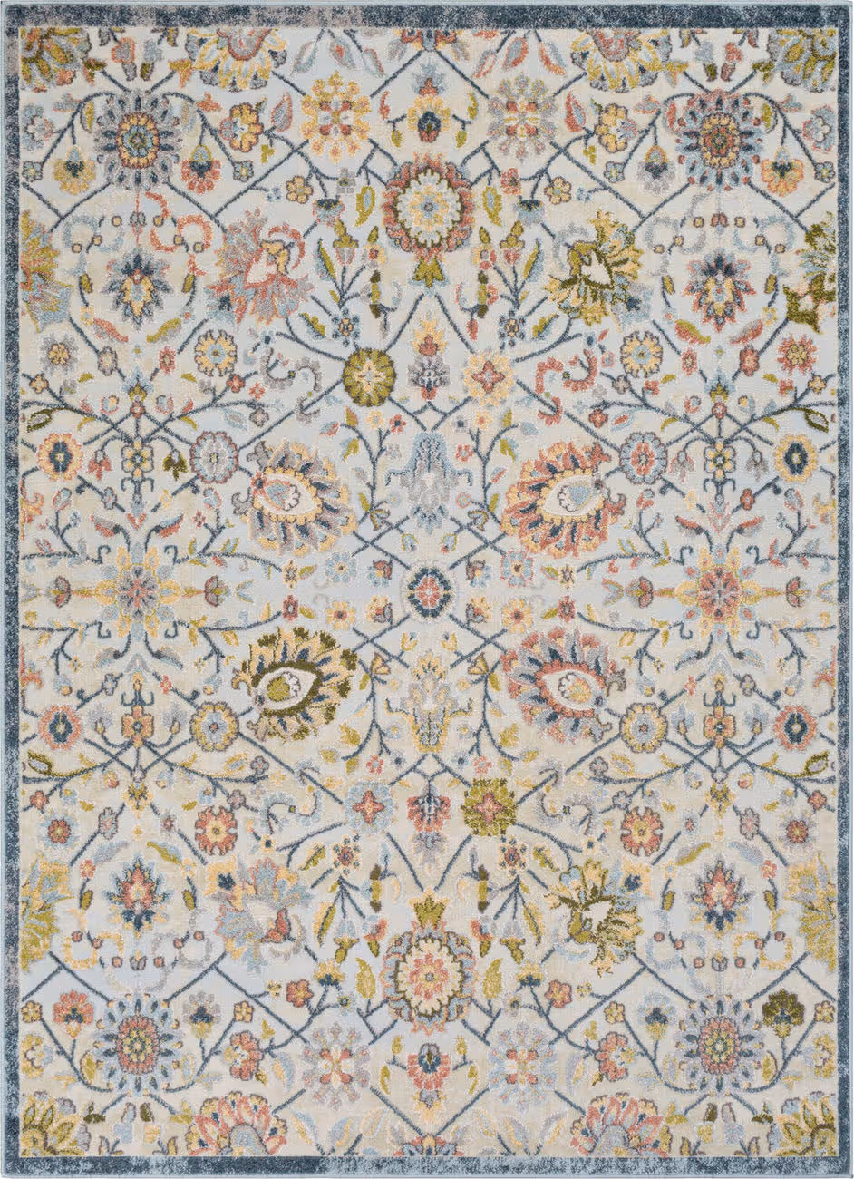 Modern Loom New Mexico NWM-2323 Multi-Colored Power Loomed Synthetic Rug
