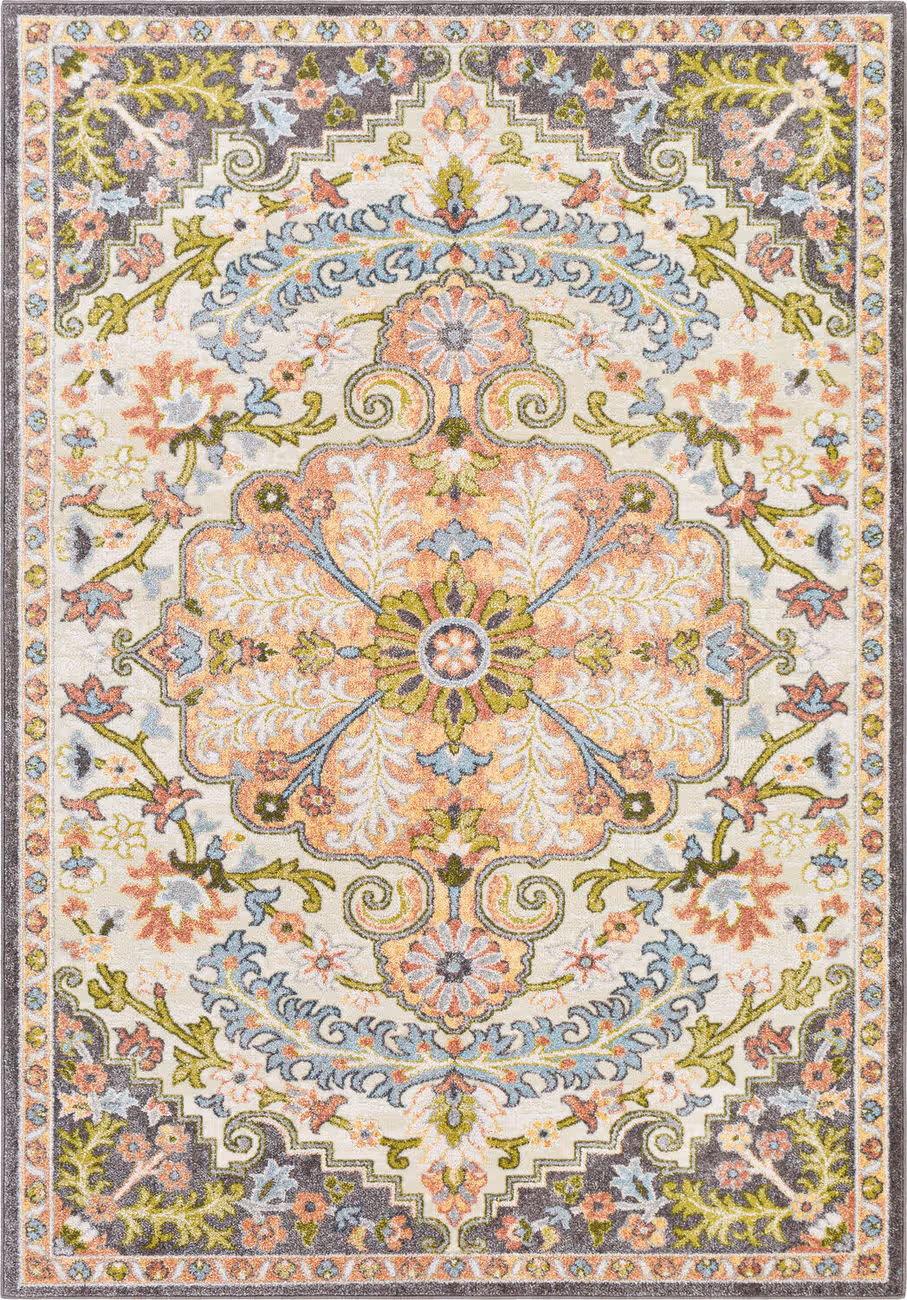 Modern Loom New Mexico NWM-2340 Multi-Colored Power Loomed Synthetic Rug