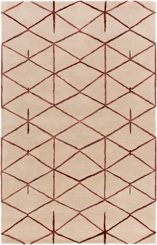 Surya Naya NY-5266 Dark Red Silk Wool Rug