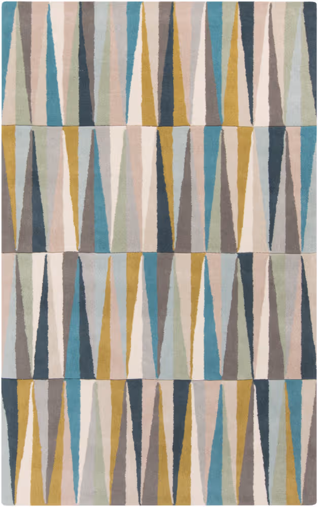 Surya Oasis OAS-1095 Aqua Wool Abstract Rug