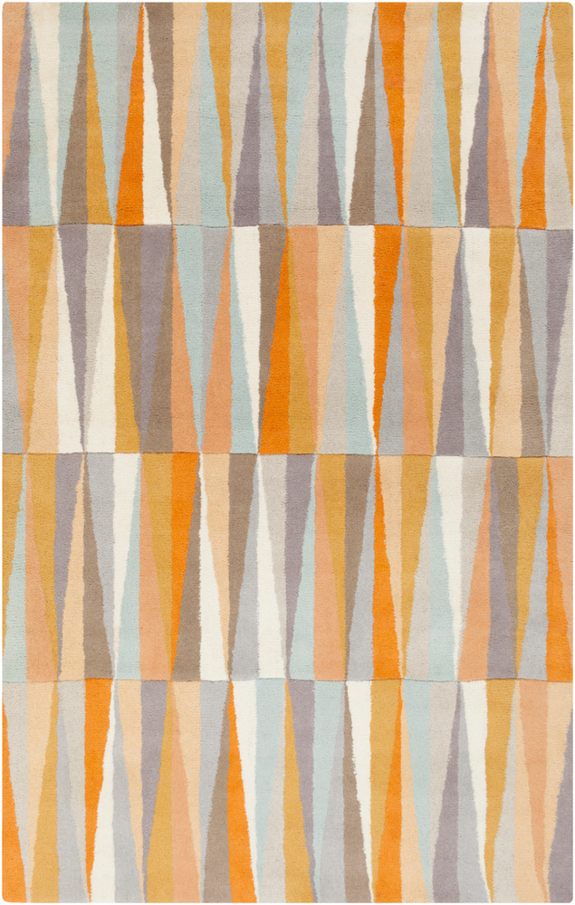 Surya Oasis OAS1099 Bright Orange Abstract Wool Rug from the Modern Rug Masters collection at
