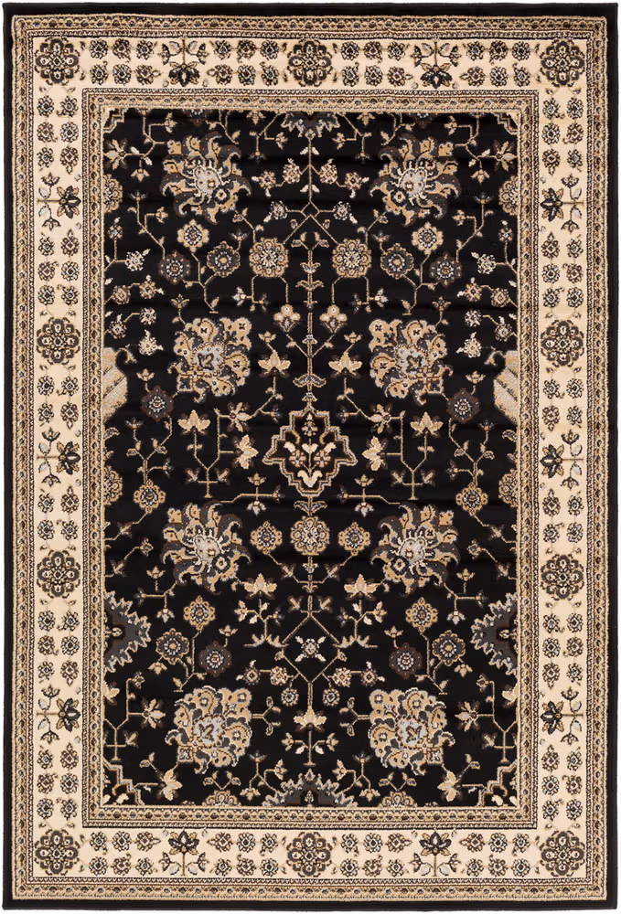 Surya Allbush ALLB-1070 Black Synthetic Traditional Rug