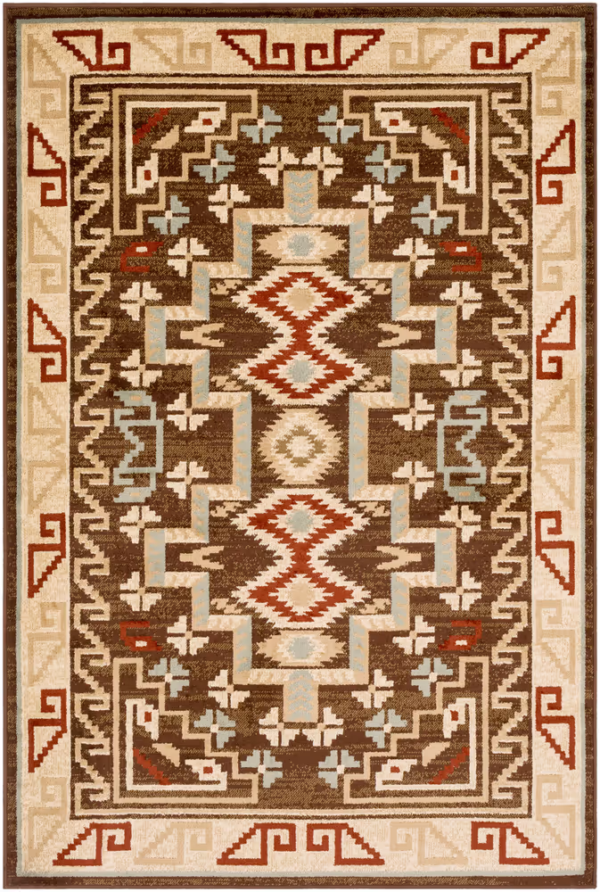 Surya Allbush ALLB-1079 Dark Brown Synthetic Traditional Rug