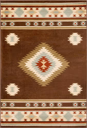 Surya Allbush ALLB-1083 Dark Brown Synthetic Abstract Rug Product Image