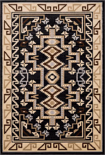 Surya Allbush ALLB-1088 Black Abstract Synthetic Rug Product Image