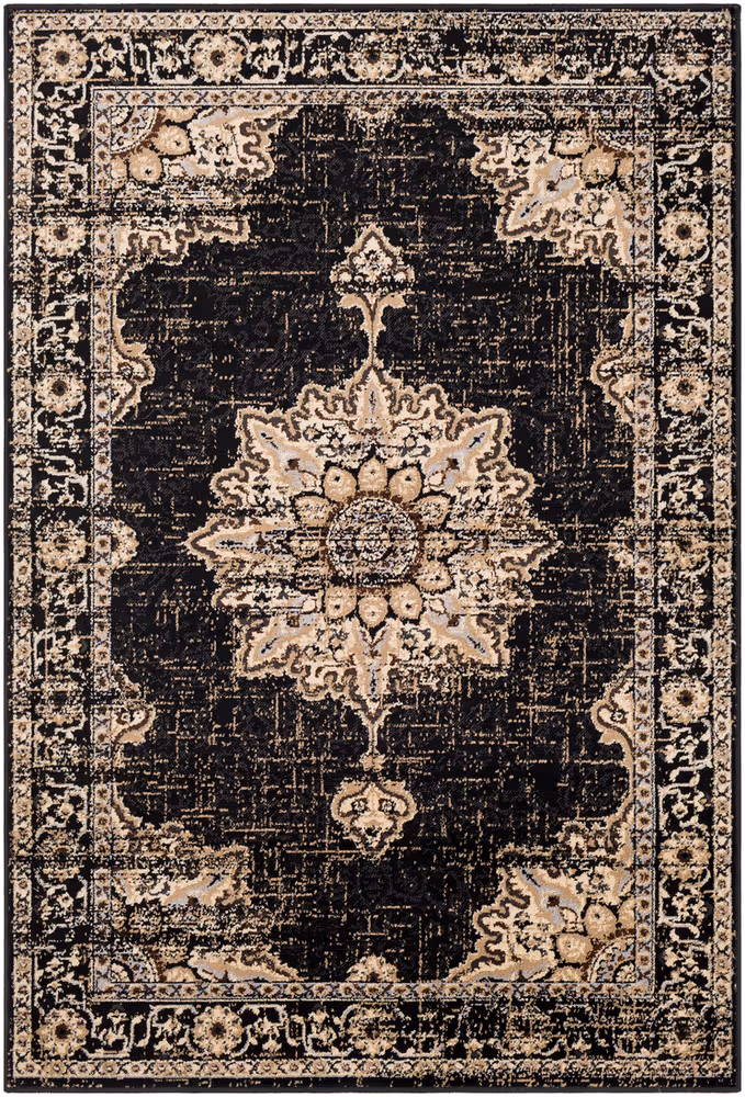 Surya Allbush ALLB-1089 Black Transitional Synthetic Rug