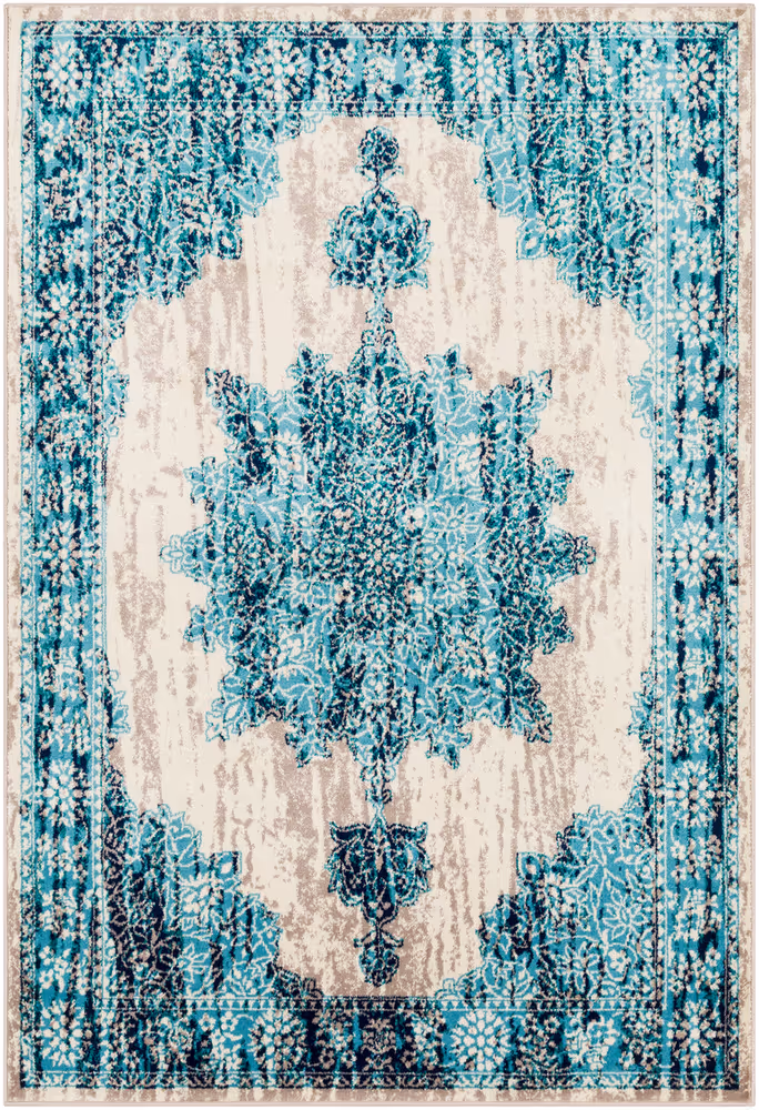 Surya Allbush ALLB-1103 Aqua Transitional Synthetic Rug