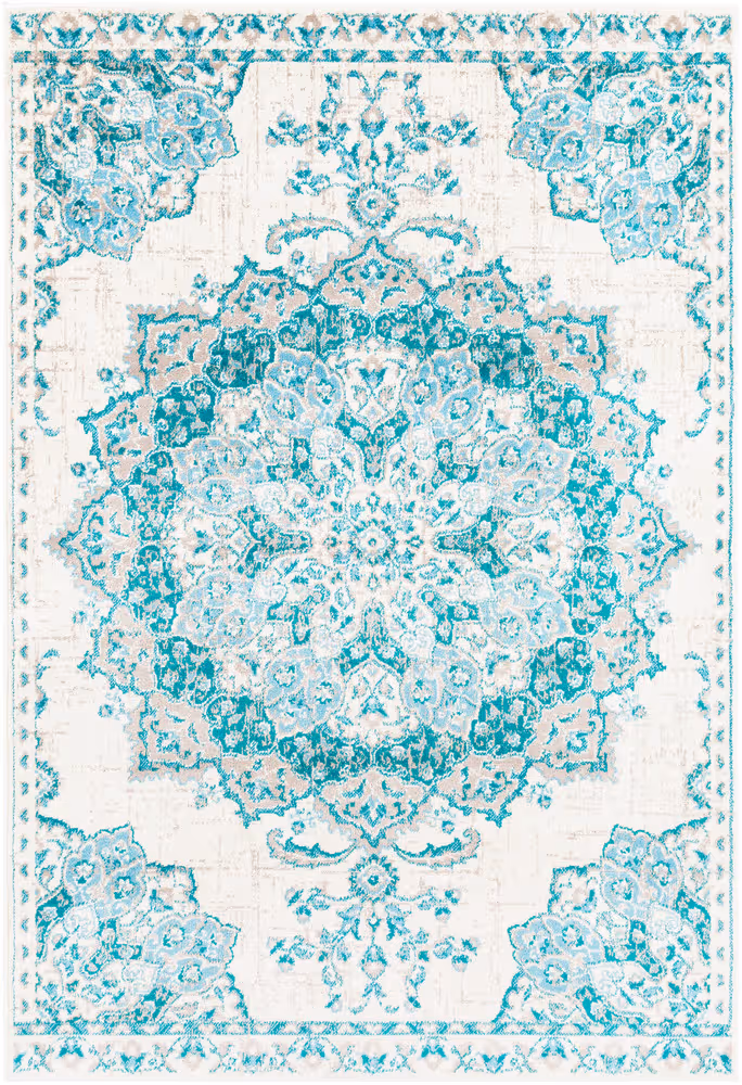 Surya Allbush ALLB-1110 Teal Synthetic Transitional Rug