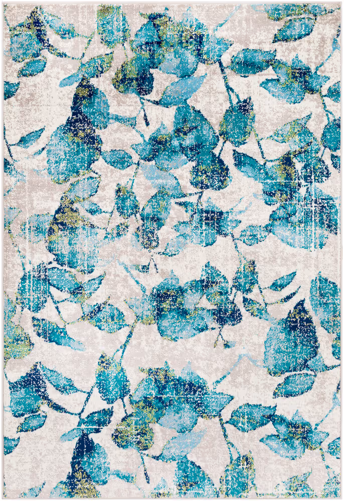 Surya Allbush ALLB-1113 Teal Transitional Synthetic Rug
