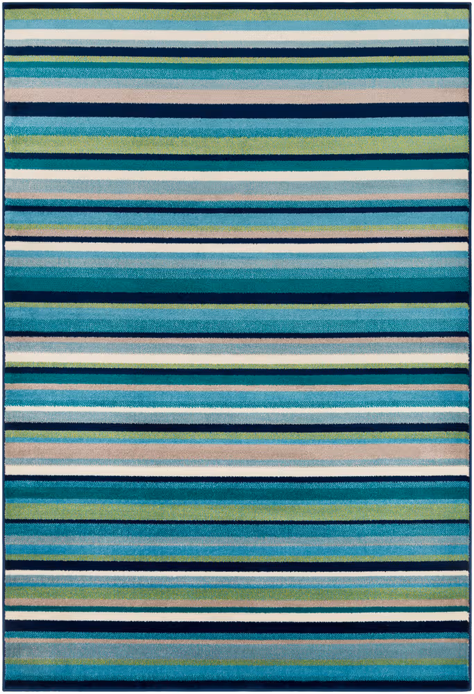 Surya Allbush ALLB-1117 Teal Synthetic Abstract Rug