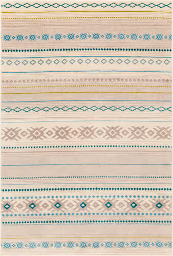 Surya Allbush ALLB-1118 Blue Synthetic Striped Rug Product Image