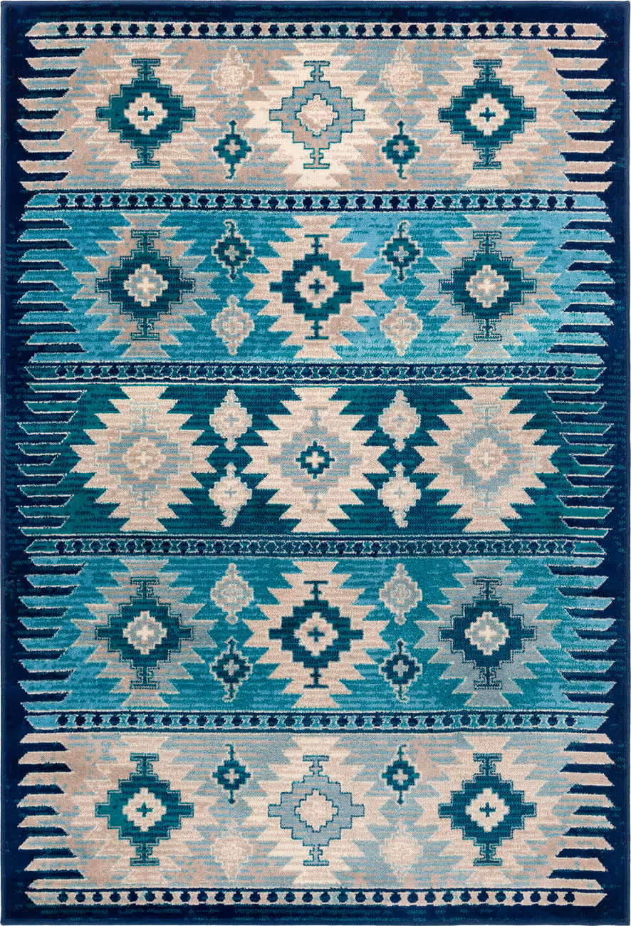 Surya Allbush ALLB-1122 Blue Southwestern Synthetic Rug
