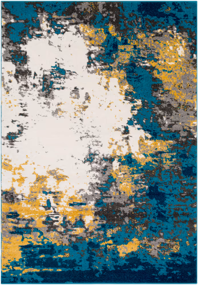 Surya Pepin PEI-1012 Aqua Synthetic Abstract Rug