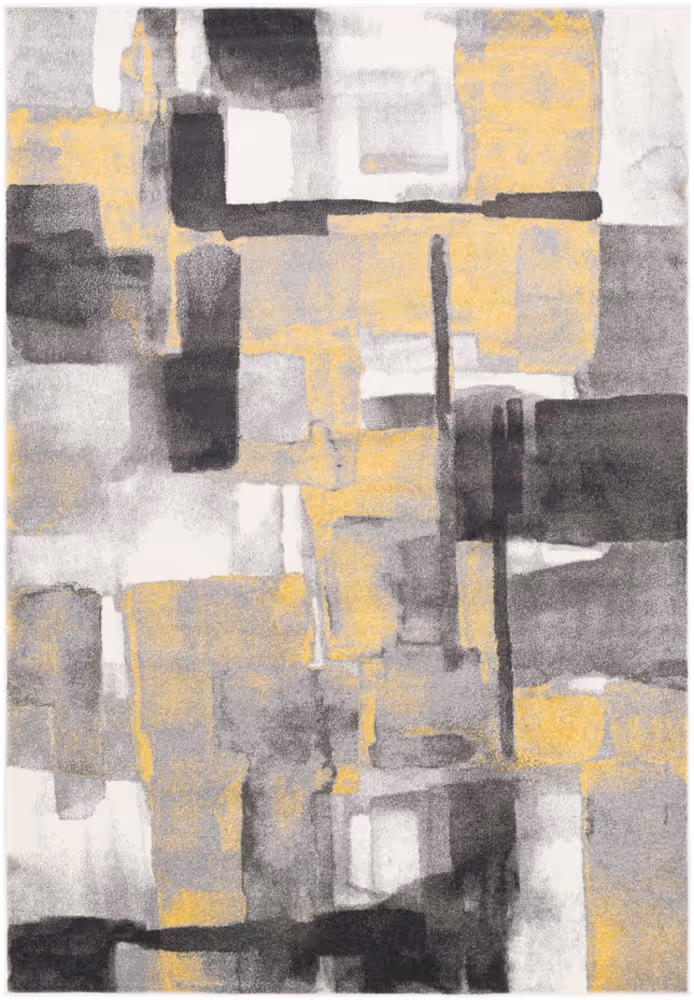 Surya Pepin PEI-1020 Mustard Abstract Synthetic Rug