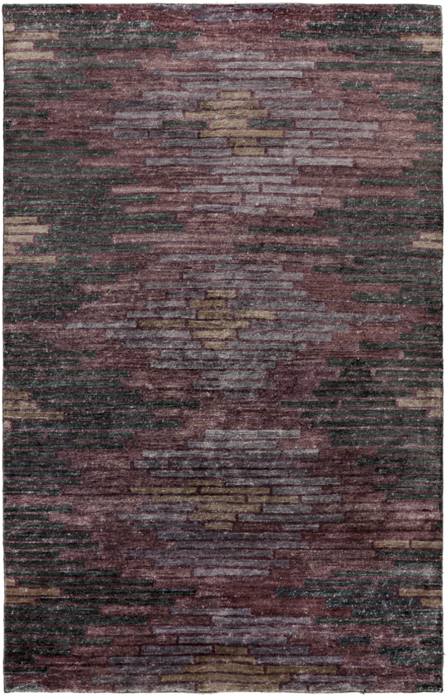 Surya Platinum PLAT9005 Eggplant Silk Abstract Rug from the Modern Rug