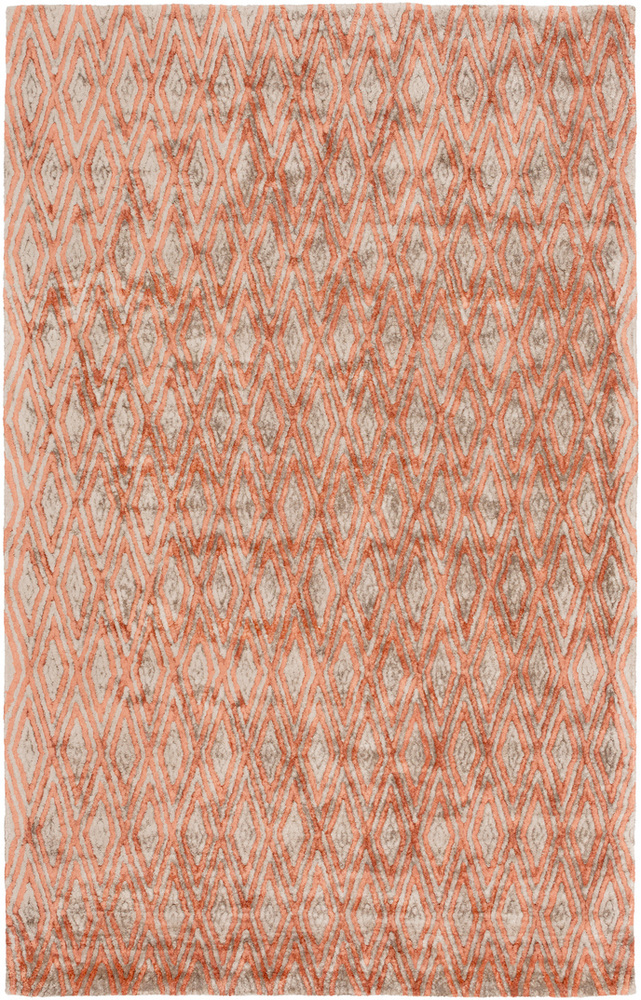 Surya Quartz QTZ5010 Burnt Orange Silk Abstract Rug from the Modern Rug Masters collection at
