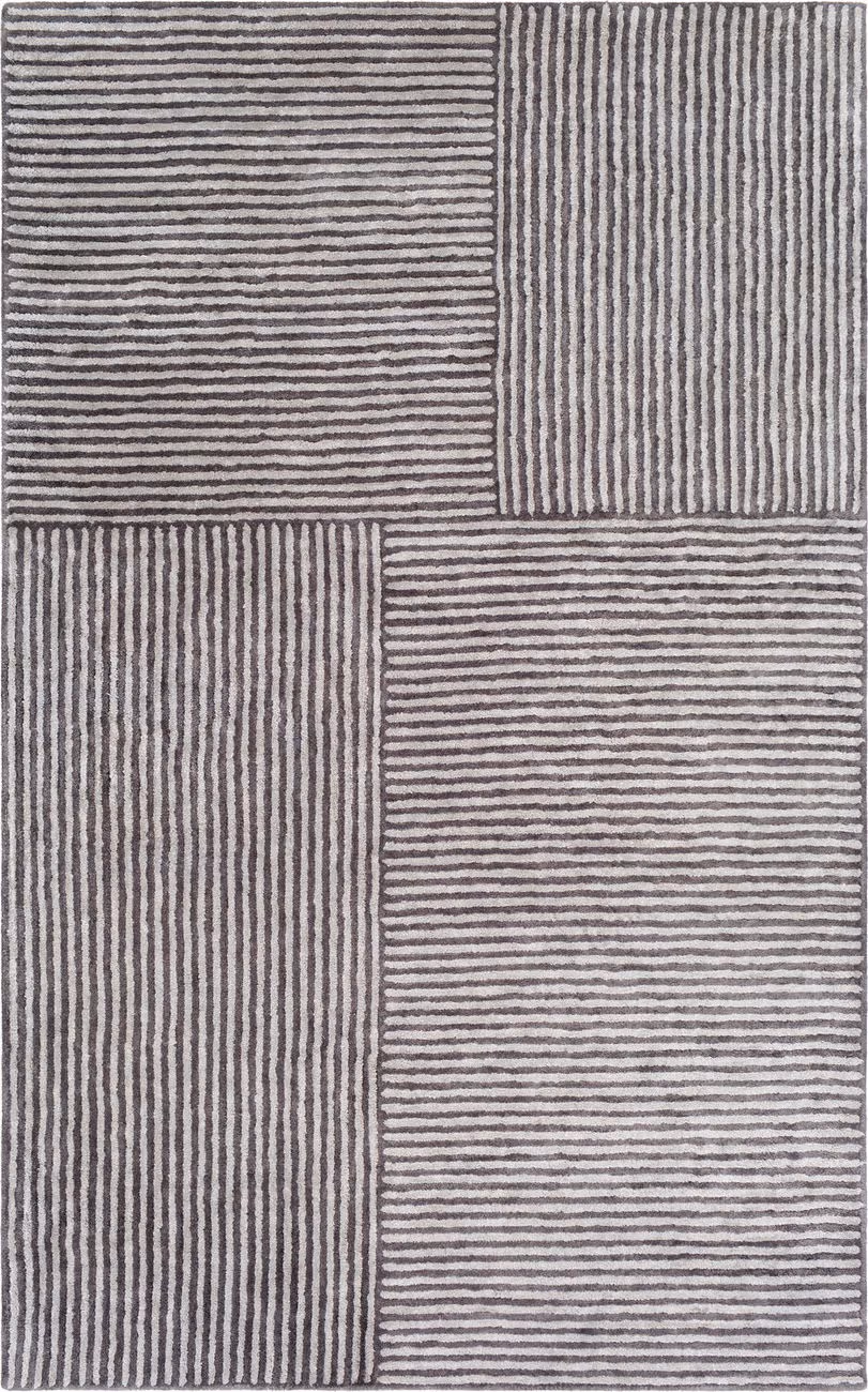 Surya Quartz QTZ-5038 Black Silk Abstract Rug