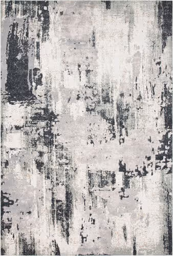 Surya Quatro QUA-2307 Charcoal Abstract Synthetic Rug Product Image