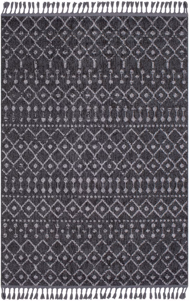 Surya Restoration REO-2312 Charcoal Synthetic Abstract Rug
